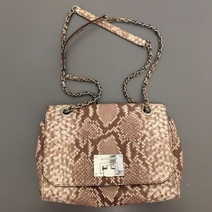 MK Snakeskin embossed leather two way bag